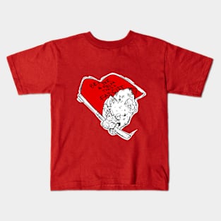 Antifascist Hyena (Red) Kids T-Shirt